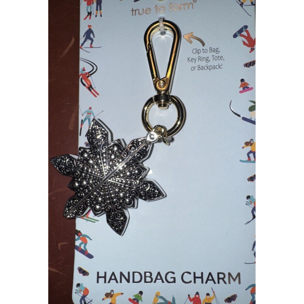 True to Form Snowflake Handbag Charm with "Let It Snow" Message Inside - Picture 5 of 5
